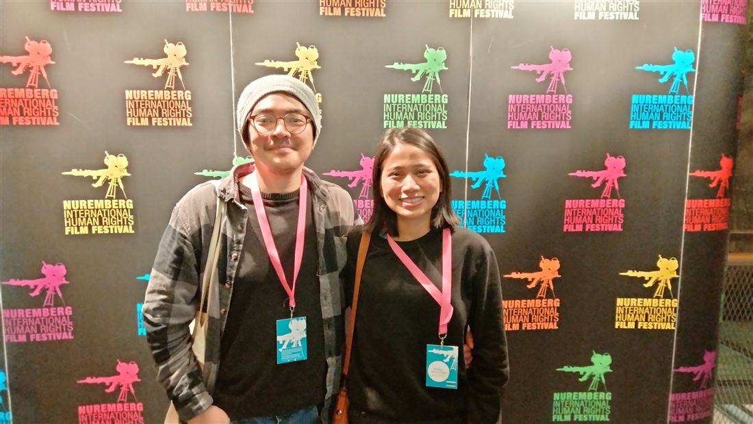 Kaung Sint Tha and Nay Chi at the Nuremberg International Human Rights Film Festival